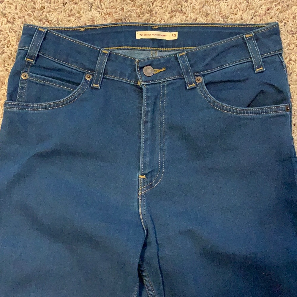 721 vintage high rise skinny jeans W30